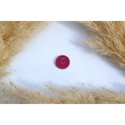 Hundetegn, mini rund, lilla shimmer