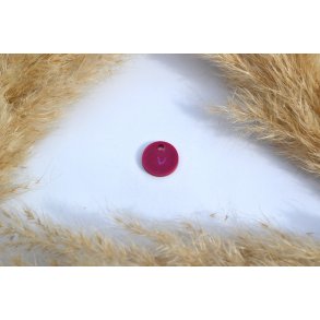 Hundetegn, mini rund, lilla shimmer