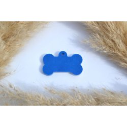 Hundetegn, stort k�dben, bl� og hvid