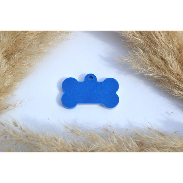 Hundetegn, stort k�dben, bl� og hvid