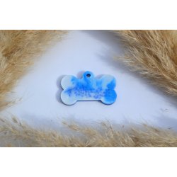 Hundetegn, stort k�dben, bl� og hvid