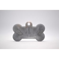 Hundetegn, stort kdben, slv og hvid med detaljer