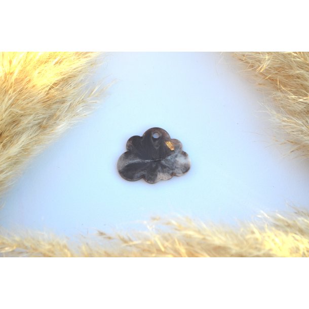 Hundetegn, stor sky, brun, hvid og bladguld