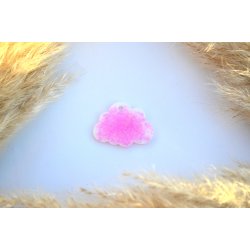 Hundetegn, lille sky, hvid med pink glitter