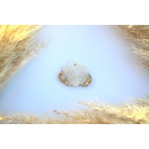 Hundetegn, lille sky, perlemor med glitter