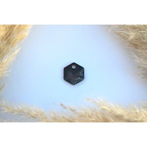 Hundetegn, lille hexagon, rdbrun, sort, hvid