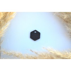 Hundetegn, lille hexegon, holografisk glitter