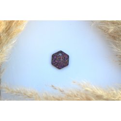 Hundetegn, lille hexegon, holografisk glitter