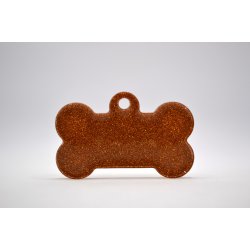 Hundetegn, stort kdben, guld glimmer