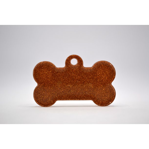 Hundetegn, stort kdben, guld glimmer