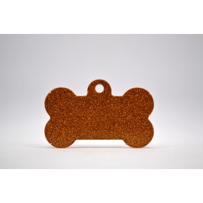 Hundetegn, stort kdben, guld glimmer