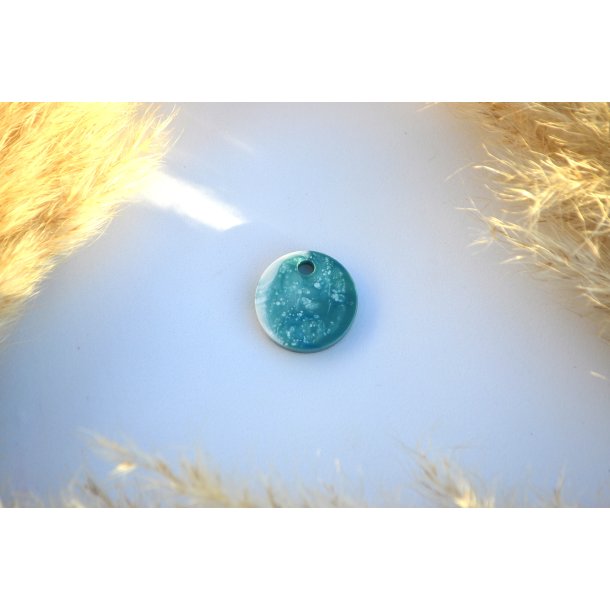 Hundetegn, mellem rund, grnlig med hvid