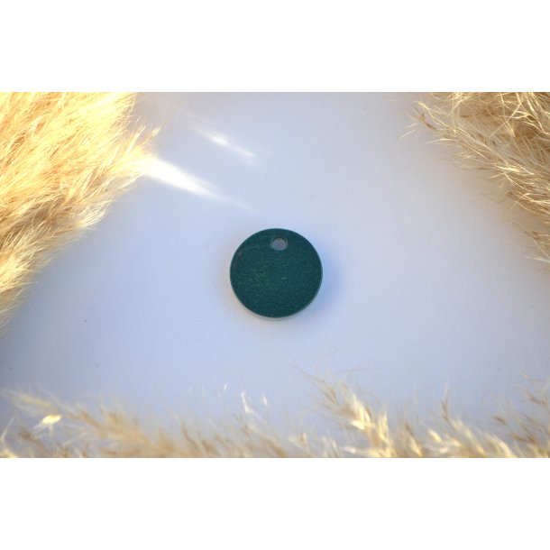 Hundetegn, mellem rund, hvid og grn shimmer