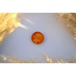 Hundetegn, mellem rund, orange/guld og hvid med effekt