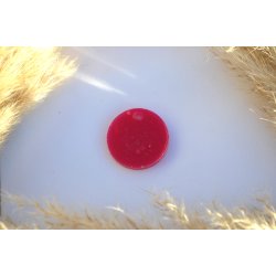 Hundetegn, stor rund, pink glitter