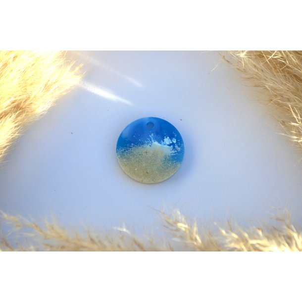 Hundetegn, stor rund, strand og hav