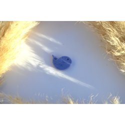 Hundetegn, lille hval, lys lilla med shimmer