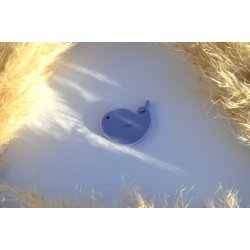 Hundetegn, stor hval, lys lilla med shimmer