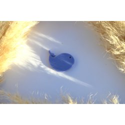 Hundetegn, stor hval, lys lilla med shimmer