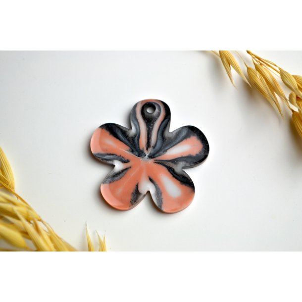 Hundetegn, stor blomst, sort, gr, bronze