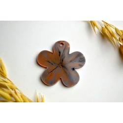 Hundetegn, stor blomst, sort, gr, bronze