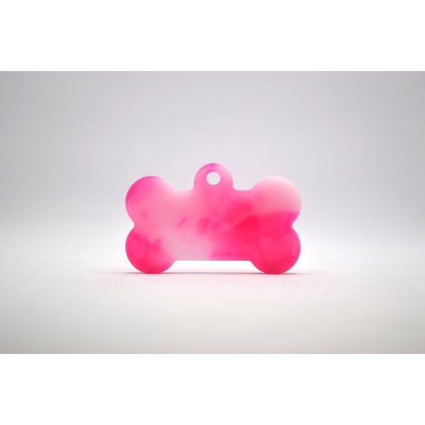 Hundetegn, stort kdben, pink og hvid