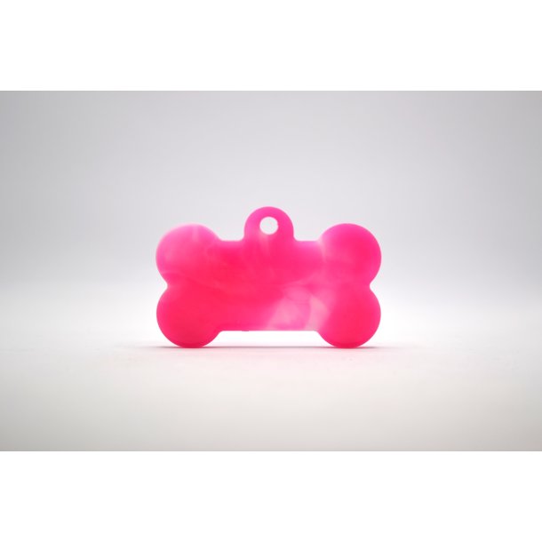 Hundetegn, stort kdben, pink og hvid