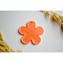 Hundetegn, stor blomst, orange med effekt