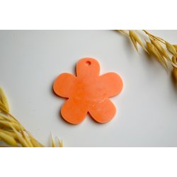 Hundetegn, stor blomst, orange med effekt