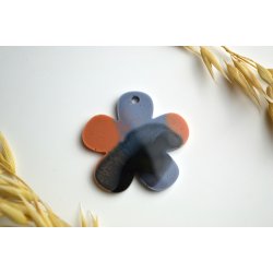 Hundetegn, stor blomst, sort, gr, bronze