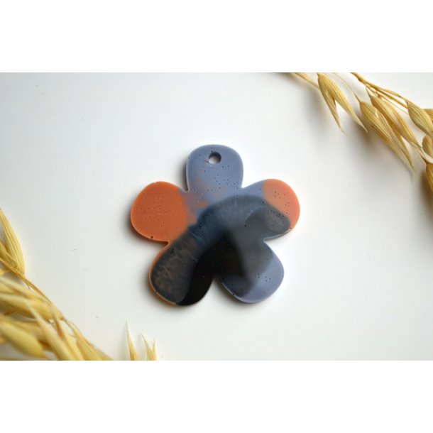 Hundetegn, stor blomst, sort, gr, bronze