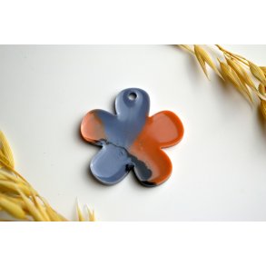 Hundetegn, stor blomst, sort, gr, bronze