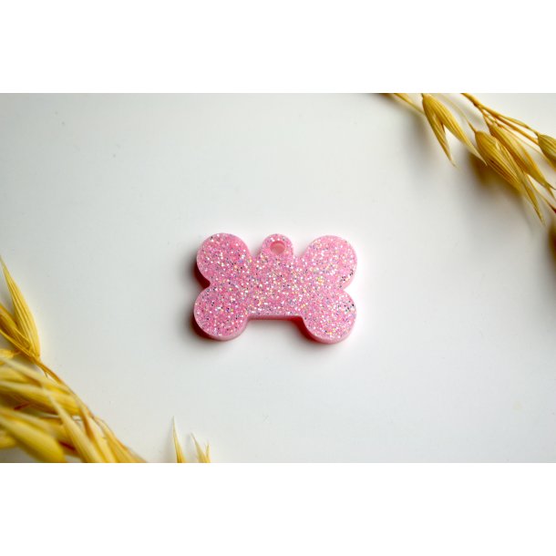 Hundetegn, mini kdben, lyserd med glimmer