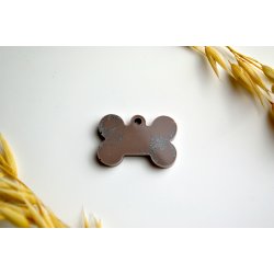 Hundetegn, mini kdben, brun med shimmer