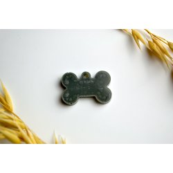 Hundetegn, mini kdben, grnlig gr med shimmer