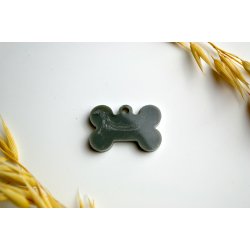 Hundetegn, mini kdben, grnlig gr med shimmer