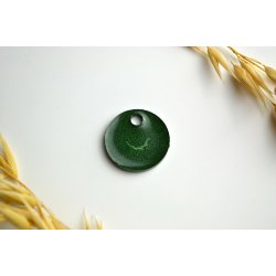 Hundetegn, lille rund, grn shimmer