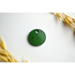 Hundetegn, lille rund, grn shimmer