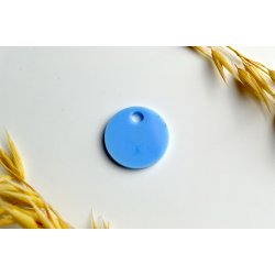 Hundetegn, lille rund, lysebl med bladslv