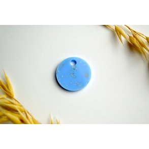 Hundetegn, lille rund, lysebl med bladslv