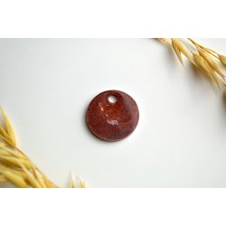 Hundetegn, lille rund, brun shimmer