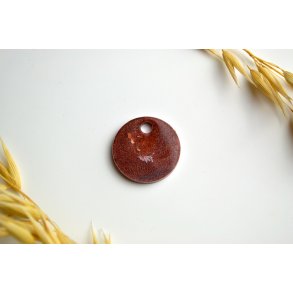 Hundetegn, lille rund, brun shimmer