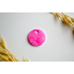 Hundetegn, lille rund, lyserd og hvid