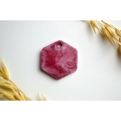 Hundetegn, mellem hexagon, rdlig og hvid