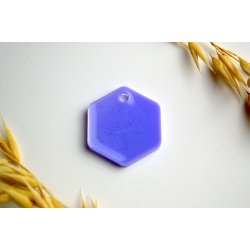 Hundetegn, mellem hexagon, lys lilla med effekt