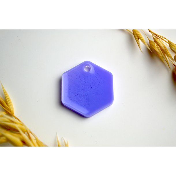 Hundetegn, mellem hexagon, lys lilla med effekt