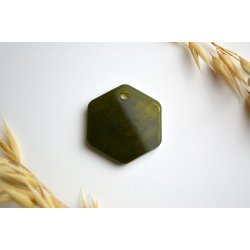 Hundetegn, mellem hexagon, glas grn