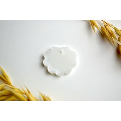 Hundetegn, lille musling, hvid