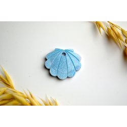 Hundetegn, lille musling, bl� og lilla shimmer