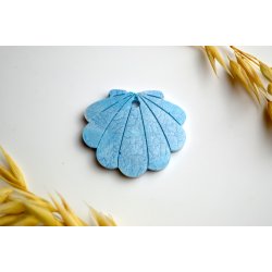 Hundetegn, stor musling, bl� og lilla shimmer